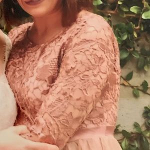 Mauve pink bridesmaid, long party (or prom) dress!